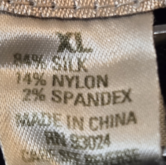 Belford made 4 Saks 5th Ave Silk Nylon Spandex Knit Wavy Colorful Top XL - Picture 9 of 9